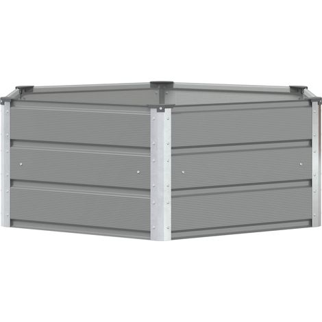 Maison Exclusive - Pflanzkübel Hellgrau 129 x 129 x 45 cm Stahl