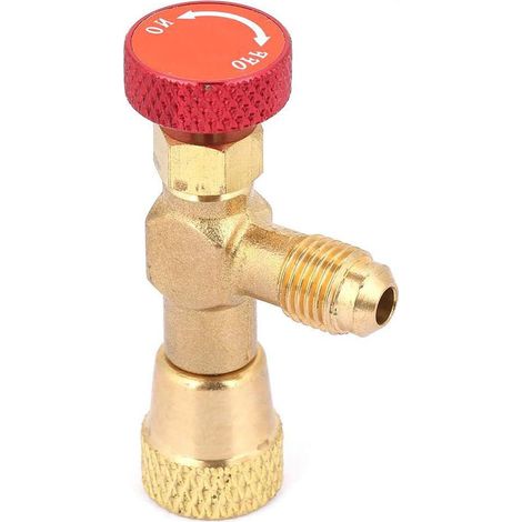 1/4 '' - 5/16 '',Vanne de Régulation de Débit en Laiton Valve de Régulation de Débit pour Tuyau de Charge R410A