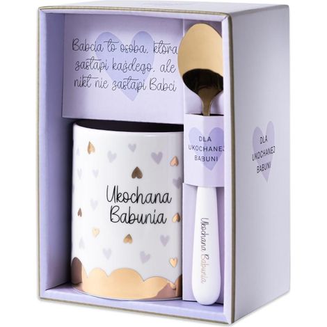 Tasse + Löffel-Set für Oma – Geliebte Oma