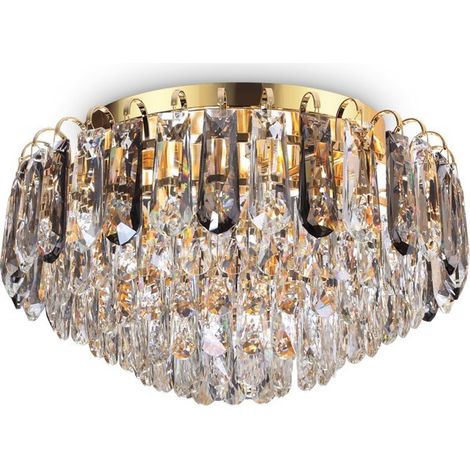 Ideal Lux MAGNOLIA - Lámpara de techo empotrada de cristal para interior 7 luces Dorado, G9 (1/2)