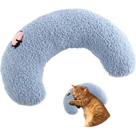 (Blaues) Katzenkissen – Accessoires – Kleines Kissen – Blau – 26 x 18 x 7 cm – Bequem und waschbar (1/3)