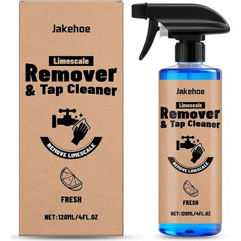 Spray détartrant pour robinet de salle de bain. Dépose une couche protectrice et prévient les futures taches. Cabine de douche. (1/4)