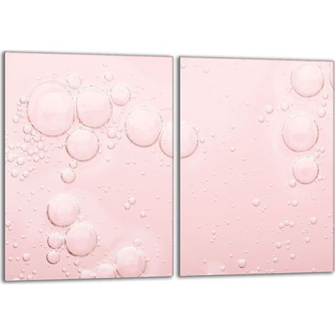 Piastra protettiva in vetro per stufa 2x40x52 Rosa (1/5)
