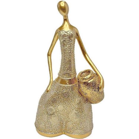 Sculpture décorative pour la maison, figurine abstraite en résine tenant un pot, sculpture moderne de corps féminin pour bureau, salon, A (1/5)