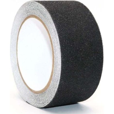 5 m x 5 cm schwarzes PVC-Antirutschband für Treppen, Stufen, Böden, Sicherheitsdekoration