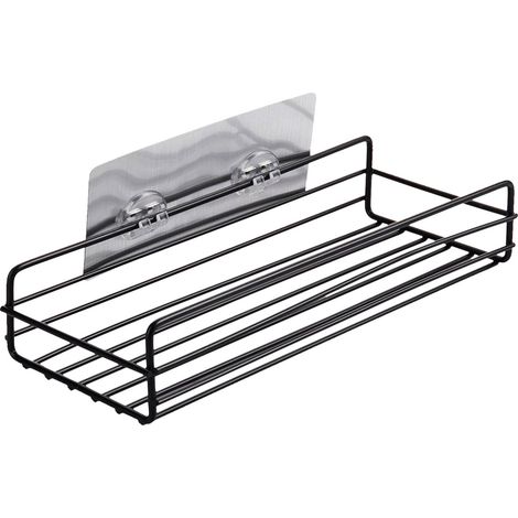 Panier Porte-Shampoing Adhésif - Étagère De Salle De Bain Murale Sans Perçage - En Acier Inoxydable 304 - 27,5 X 11 X 5,5 Cm - 1 Pièce (1/4)