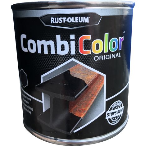 Rust-Oleum CombiColor peinture métal antirouille noir martelé 250 ml