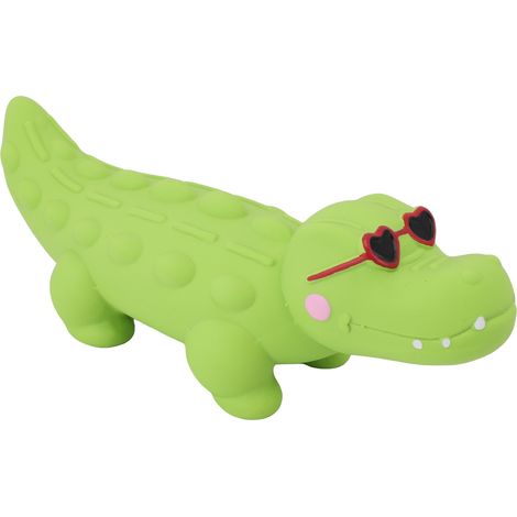 Jouet à mâcher en latex pour chien, couineur, pour le nettoyage des dents, soulage la solitude, mignon, doux, animal, crocodile (1/5)