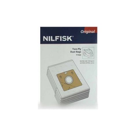 Sachet de 5 sacs action plus + pré-filtre pour Aspirateur NILFISK ADVANCE 30050002