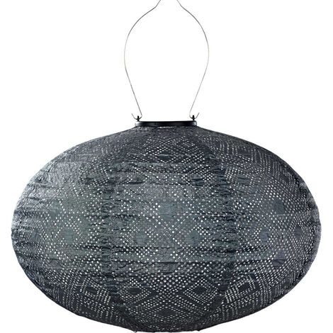 Lanterne solaire Oval 40 cm Mosaic - Grey Blue (1/4)