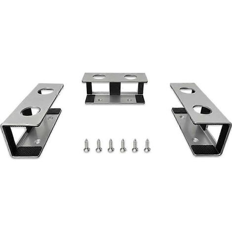 Laptopständer zur Unterbringung unter dem Schreibtisch, Metallablage für Laptop und Tastatur mit kratzfester Silikonbeschichtung (silber) (1/5)