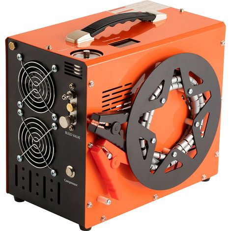 Compresseur d'air PCP 4500PSI/30Mpa, portable, avec convertisseur intégré, arrêt automatique, DC12V/AC230V, sans huile ni eau, pour carabine à air, paintball et bouteille de plongée. (1/5)
