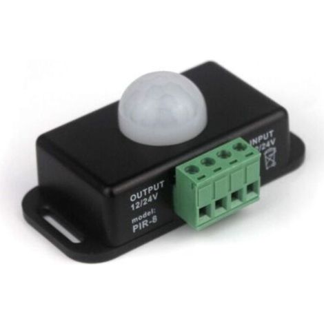 Détecteur de Mouvement à Infrarouge LED 12 V DC Détecteur de Mouvement Capteur de Mouvement PIR pour Bande LED/Ampoule 12 V 8A (1/5)