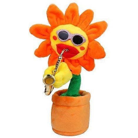 60 Chansons chant et la danse avec Fleur Saxophone en peluche drôle lectrique Jouet