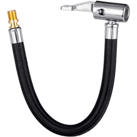 Tubo di prolunga per pompa per pneumatici - con tubo in gomma e valvola standard - adatto per biciclette, motociclette e auto - 1 pezzo, 200 mm (1/4)