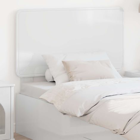 vidaXL Tête de lit Blanc Brillant Bois d'ingénierie (1/5)