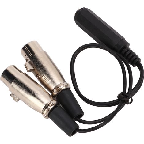 Câble adaptateur répartiteur audio XLR double femelle 6,35 mm (1/4") à 3 broches, longueur 30 cm (1/5)