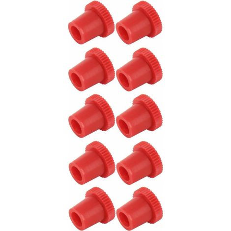 – Lot de 10 bouchons de graisseur en plastique rouge – Protection contre la poussière – Étanchéité efficace pour graissage facile (1/3)