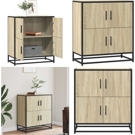 vidaXL Sideboard Sonoma-Eiche 68x35x76 cm Holzwerkstoff (1/5)