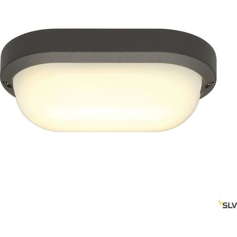 Applique et plafonnier extérieur TERANG 200 gris LED 11W 3000K IP44 - SLV - 229935 (1/5)
