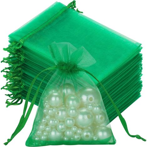 100 sacs de protection pour fruits,protègent contre les guêpes, les mouches des fruits, les coléoptères et les oiseaux (vert) (1/5)