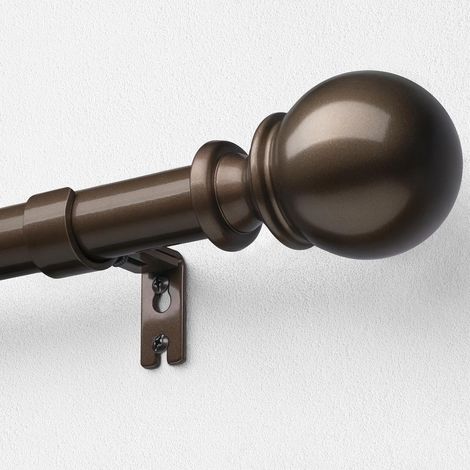 Tringle à Rideaux Extensible - 1 Pièce - Métal Bronze - Réglable 80-218 cm - Pour Salon et Chambre - Diamètre 25 mm (1/5)