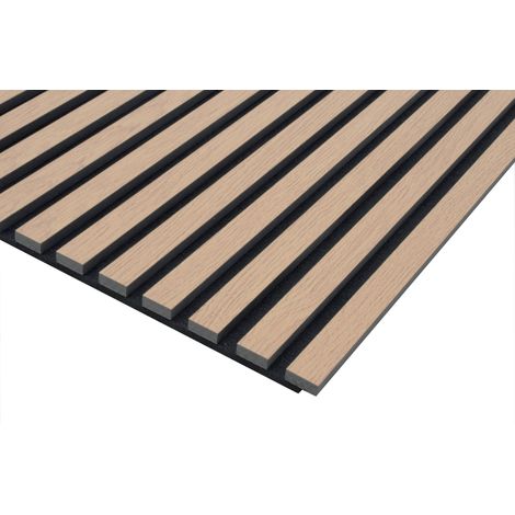 Set 5 Pannelli Fonoassorbenti per Interno da Parete 57,25x1,9x120 cm in MDF e Carta Melaminica Rovere (1/5)