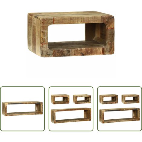 Schrankset -  TV-Schrankset mit Regal 3 pcs Braun Massivholz Mango (1/5)