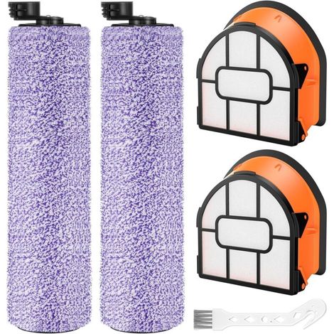1 Set Staubsaugerzubehör, Shark Bodenbürstenzubehör, passend für Staubsaugerzubehör AW201 WD201 WD101 WD100 (2 Walzenbürsten + 2 Filter + 1 Reinigungsbürste) (1/4)