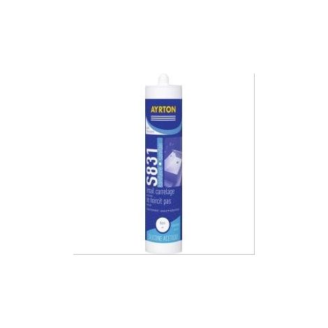 Mastic sanitaire silicone acétique S831 blanc 300ml - à l'unité