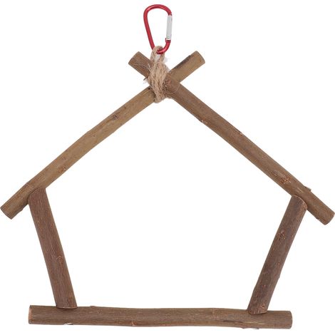 Perchoir à oiseaux en bois, jouet d'escalade sur pied, Cage à perroquets pour perruches, calopsittes, inséparables (1/5)