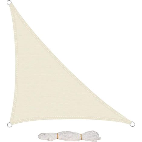 Voile d'ombrage Imperméable, Protection Solaire, Coupe-Vent, Tissu PEHD, Protection des Rayons UV， Coutures transversales, Robuste et Stable, pour Jardin Terrass Balcon