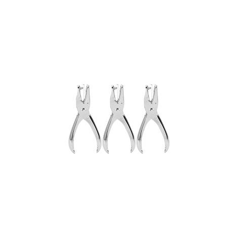 Perforatrice manuale a foro singolo da 3 mm, clip in acciaio inossidabile di alta qualità, strumento per forare carta kraft, biglietti d'auguri, scrapbooking, quaderni, confezione da 3 (foro da 3 mm) 