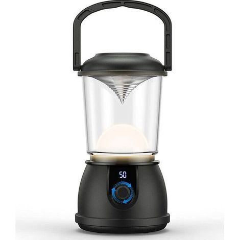 Lampe Camping Rechargeable LED Puissante 10000mAh, Dimmable, 5 Modes d'Éclairage Étanche Portable pour Camping, Bricolage, Pêche, Garage, Cave (1/5)