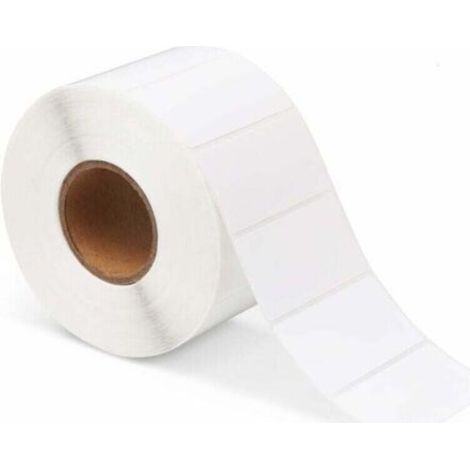 Etiquettes Adhésives, 1 Rouleaux 1000 Étiquettes Blanches Unies Autocollantes, 6030mm Étiquettes Auto Adhésives pour Imprimer Les Adresses de Courrier Mailing, Étiquette de Prix (1/5)