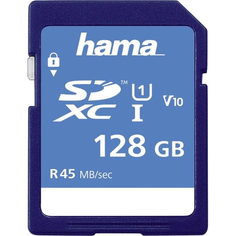 HAMA SDXC 128GB Class 10 UHS-I Speicherkarte 45MB/S