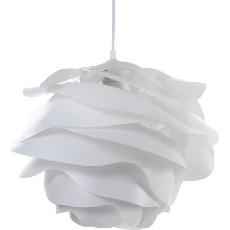 Lampadario in polipropilene bianco opaco cm H.30 x Ø.40