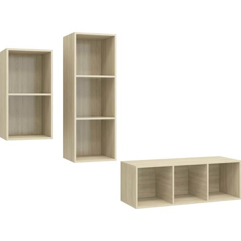 Maison Exclusive - Juego de muebles de salón 3 pzas madera ingeni (1/5)