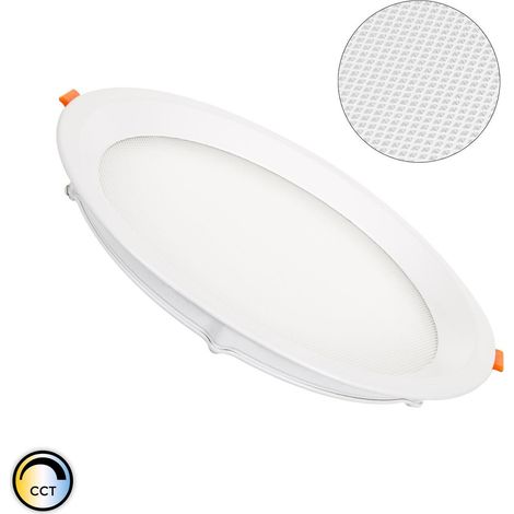 LED Einbaustrahler flach 20W CCT Wählbar Rund Mikroprismatisch  Ausschnitt Ø 205 mm No Flicker 2700K - 4000K - 6000K Wählbar (Warm-Neutral-Kalt)