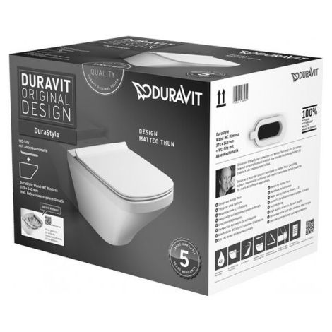 Ensemble de toilette mural Duravit DURASTYLE RIMLESS nous