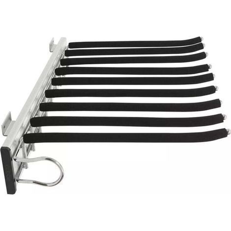 Porte-pantalon extensible, porte-pantalon, porte-pantalon, 9 foulards, rail de suspension, pantalon extensible pour armoire de 48 cm (montage côté gauche),de (1/5)