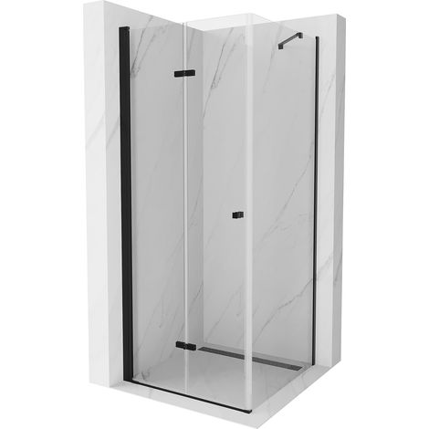 Mexen Lima faltbare Duschkabine 110 x 110 cm, transparent, schwarz - 856-110-110-70-00