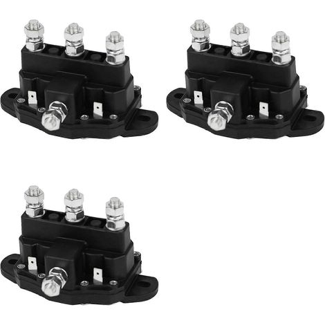3X pour électrovanne d'inversion de moteur de treuil, contacteur-relais 12 V CC, usage intermittent, 6 bornes, 214-1231-A11 (1/5)