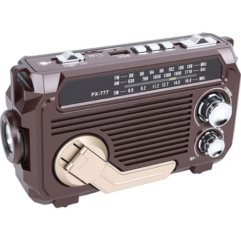 Radio Météo, d'urgence à Manivelle Solaire, Portable étanche avec (1/5)