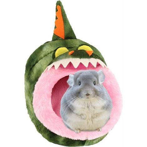 Peluche Corbeille Cochon d'Inde Adulte et Bébé avec Coussin Amovible Lit Nid Ultra Doux et Confortable Maison Chenil Grotte Abri Chaud pour Hérisson Hamster Chinchilla Écureuil Lapin Chat Vert, Ensole