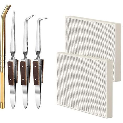 Kit de soudage à bijoux avec 3 pinces à souder, 2 disques à souder en céramique, 1 pince à cuivre, accessoires pour la fabrication de bijoux (1/5)