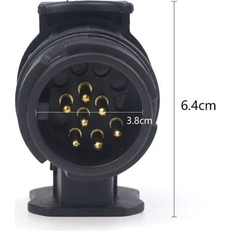 Adaptateur remorque 13 vers 7 broches - - Connecteur 13 pin à 7 pin - Pour voiture, RV, caravane (1/4)