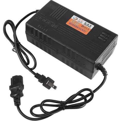 Chargeur de batterie 72 V 20 Ah pour moto, scooter, vélo électrique, batterie au plomb-acide, avec affichage 6 LED et prise US. (1/5)