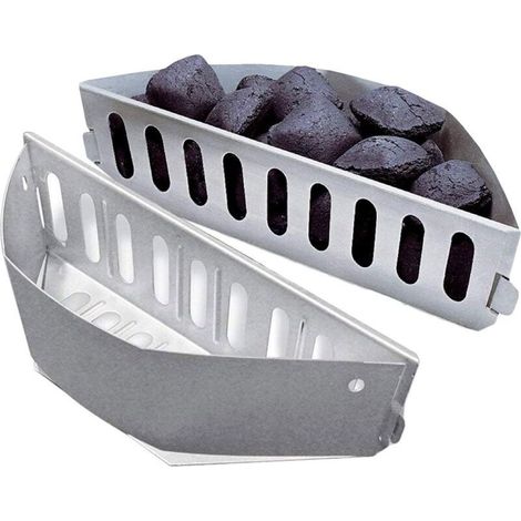 7403 Lot de 2 Paniers à Charbon Char-Basket pour Weber 57 cm Kettle Grills, Briquette Panier pour Weber One Touch and Master Touch Charcoal Grill, Barbecues à Charbon de 47,6 et 67 cm (1/5)
