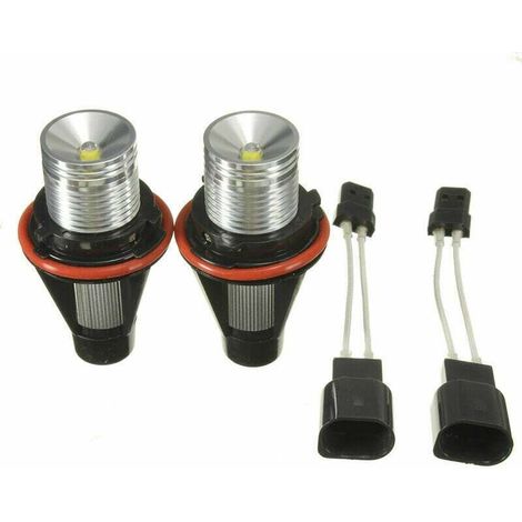 2pcs LED Angel Eyes Halo Bague 10W Ampoule Blanc pour BMW E39 E53 E60 E63 E64 E65